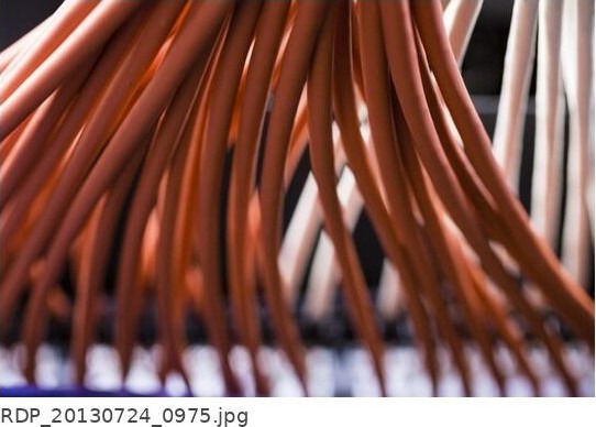 Colour-coded cabling — every core identified