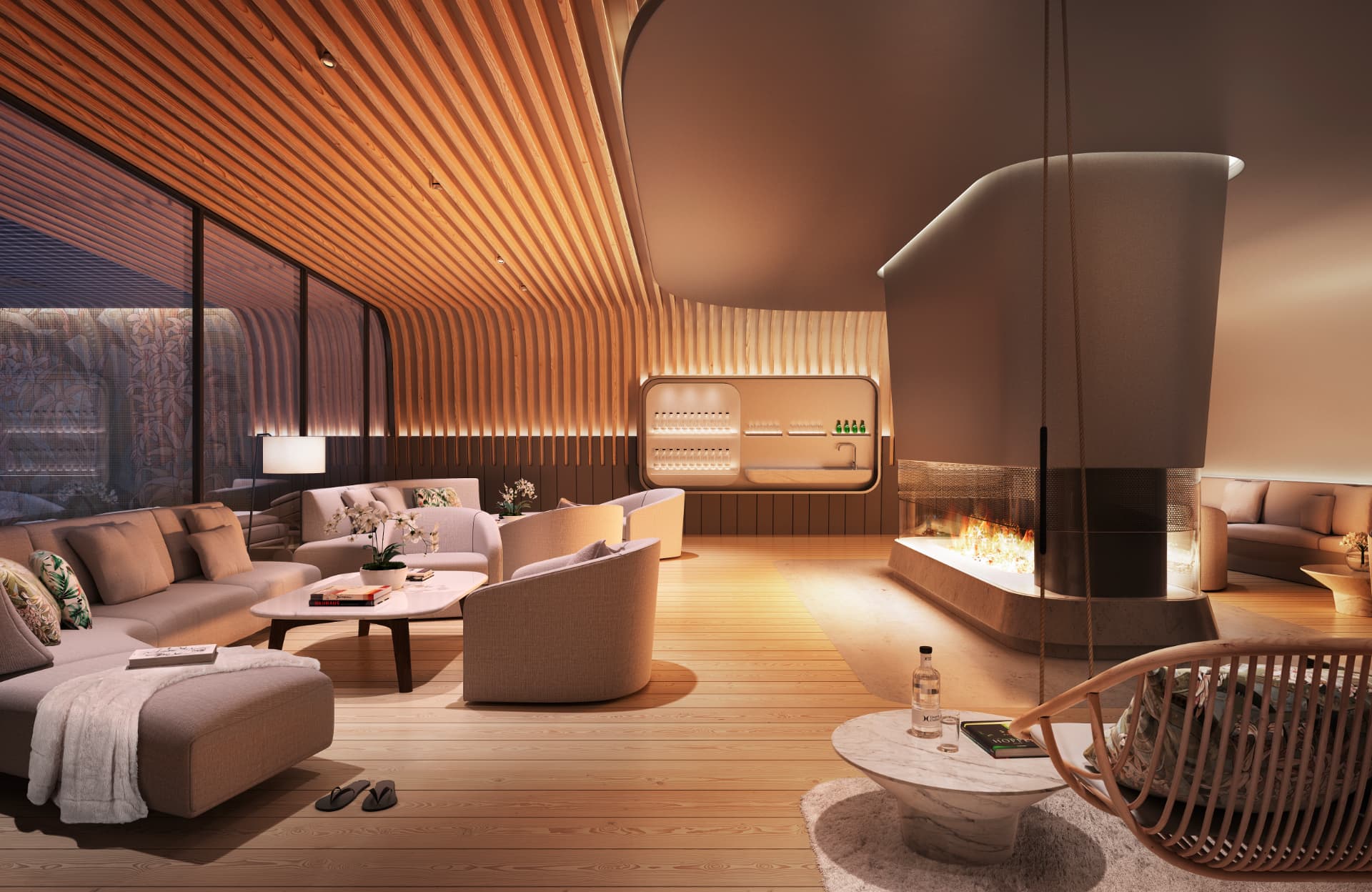 Mayfair Park Residences lounge with integrated lighting control